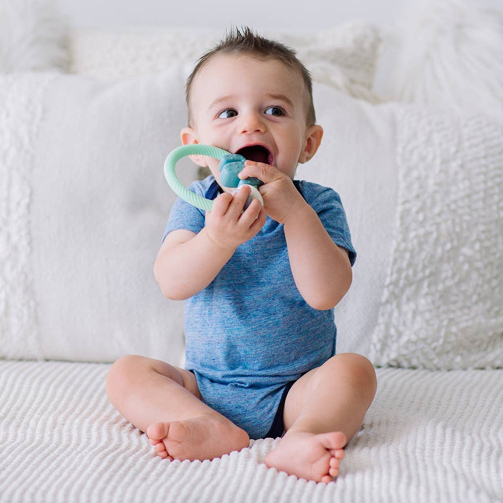 *New* Ritzy Rattle™ Silicone Teether Rattles: Rainbow