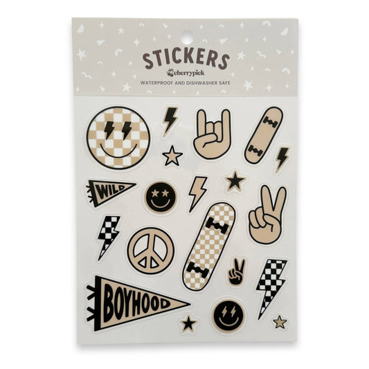 Boyhood Waterproof Sticker Sheet