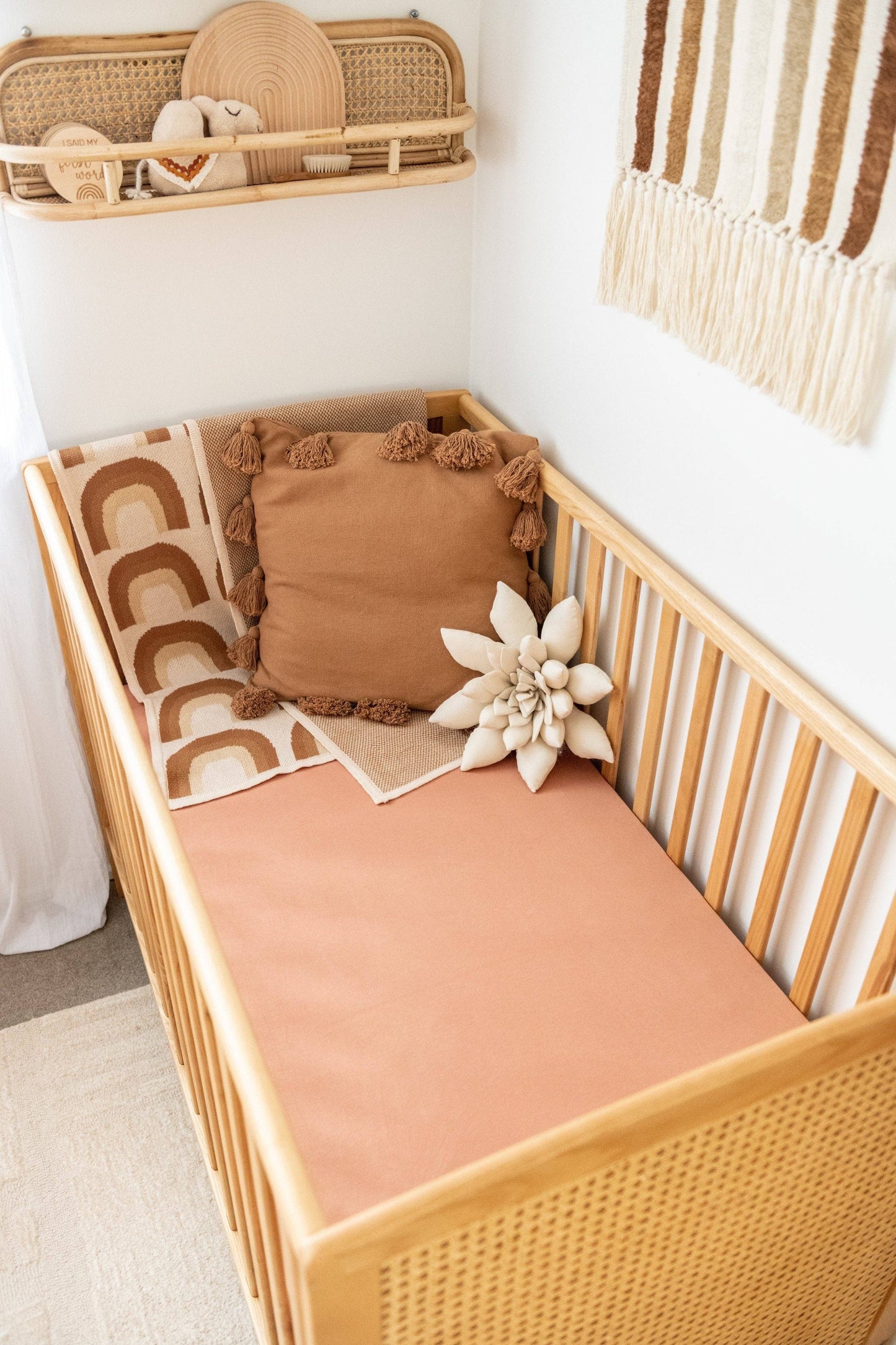 Organic Cot Sheet: Blush