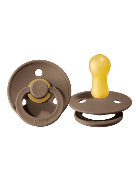 BIBS Pacifier Original COLOUR Latex 2 PK Dark Oak