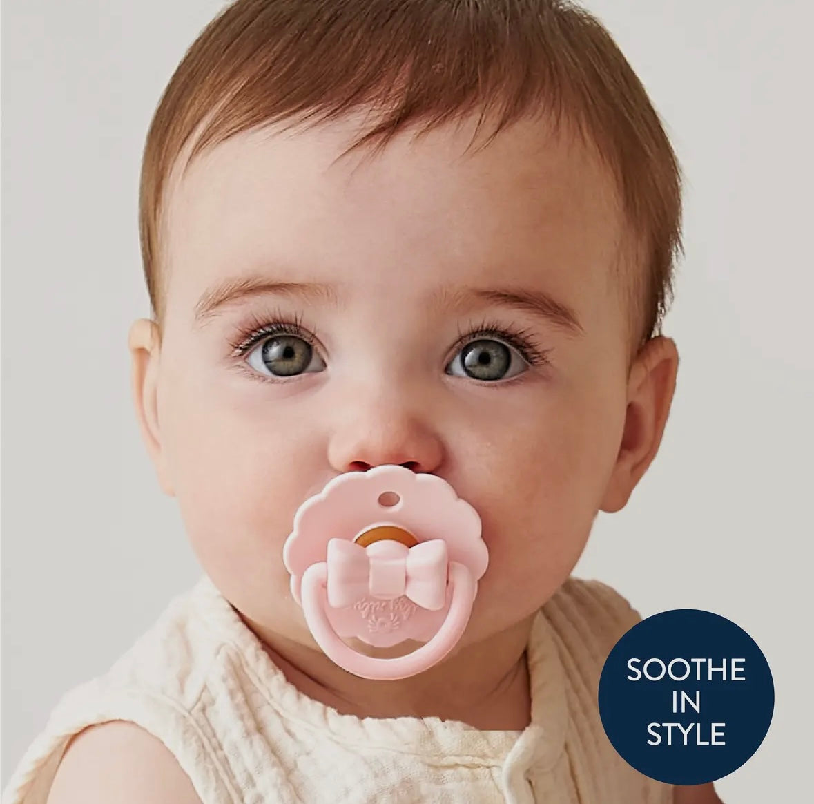 *New* Itzy Soother™ Natural Rubber Paci Sets: Pink Bow 0-6 M