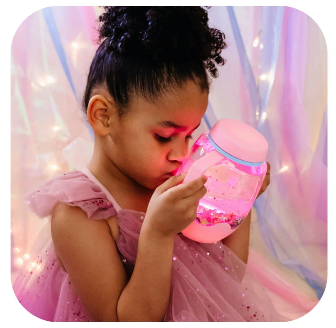 Sensory Light Up Jar - Pink