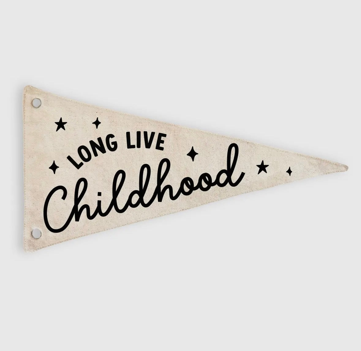 Cherry Pick - Long Live Childhood Canvas Pennant Flag