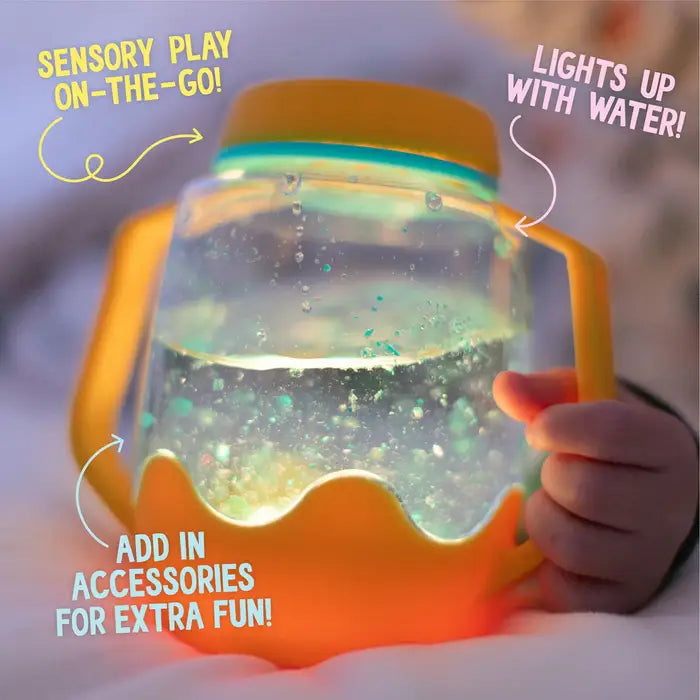 Sensory Light Up Jar - Grey