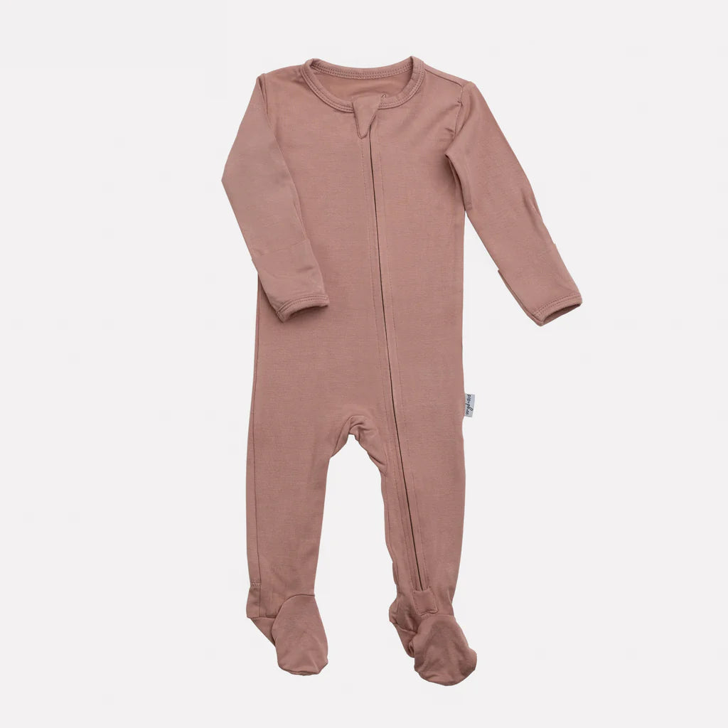 Bamboo Footed Sleeper | Petal Pink