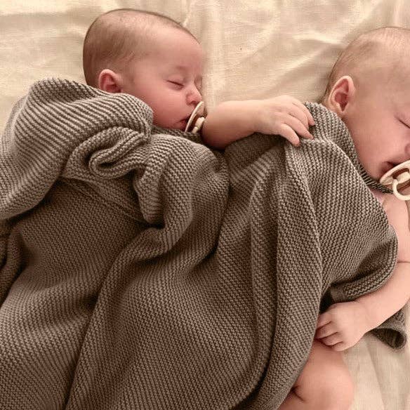 100% Organic Luxury Cotton Swaddle Receiving Baby Blanket: Mocha