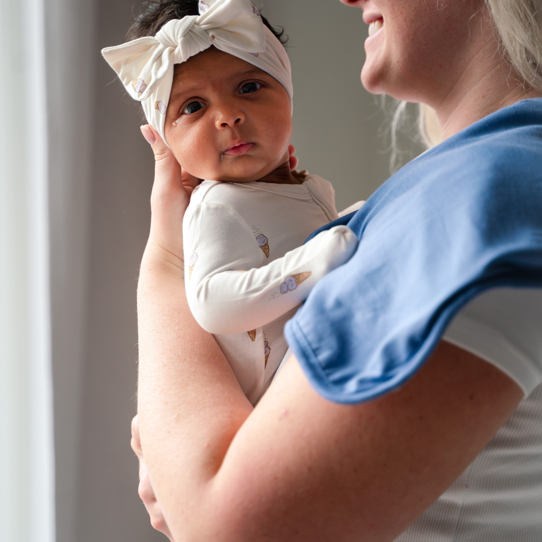 Bamboo Footed Sleepers | Blush Checks