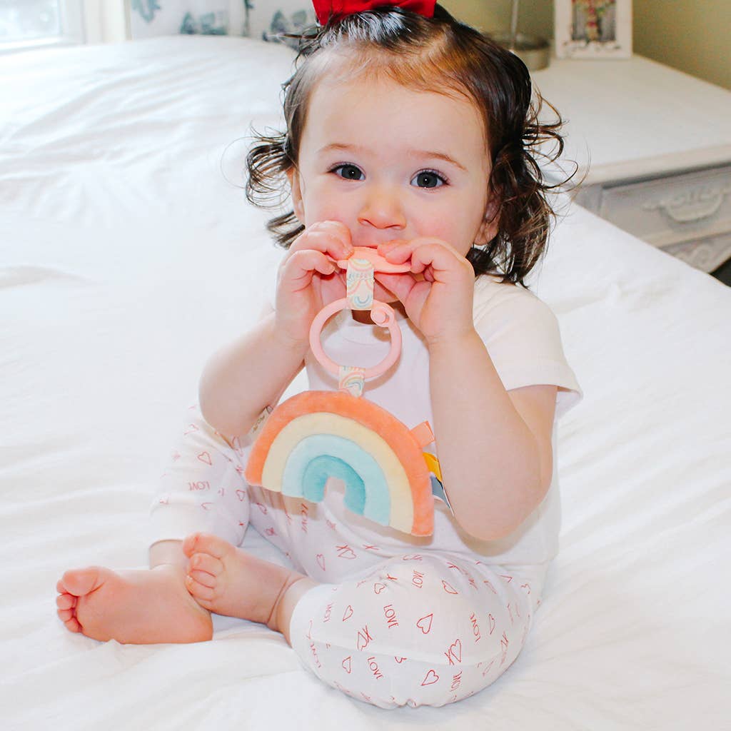 Itzy Pal™ Plush + Teether: NEW Mushroom