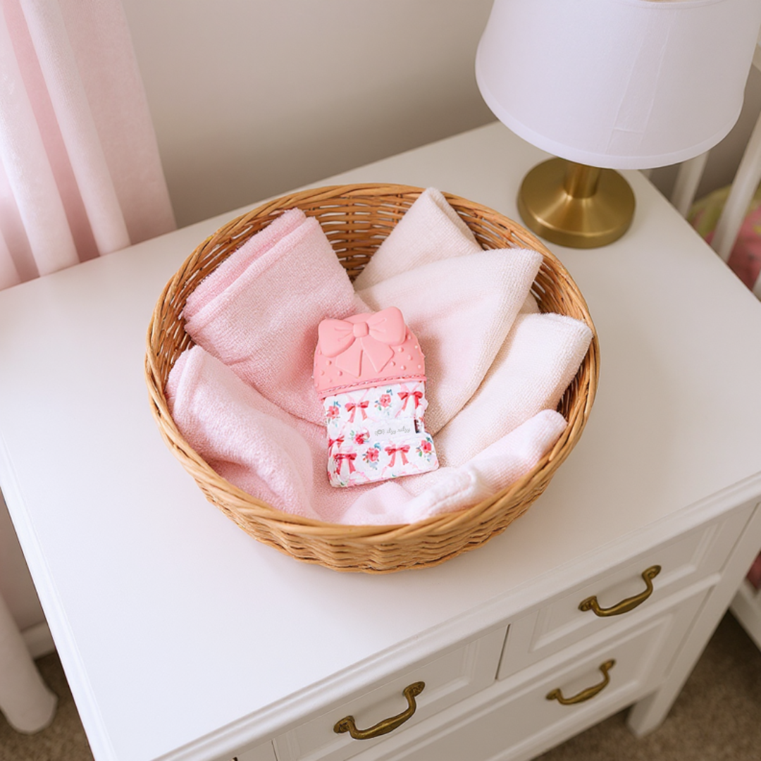 Itzy Mitt™ Silicone Teething Mitts: Highland Cow