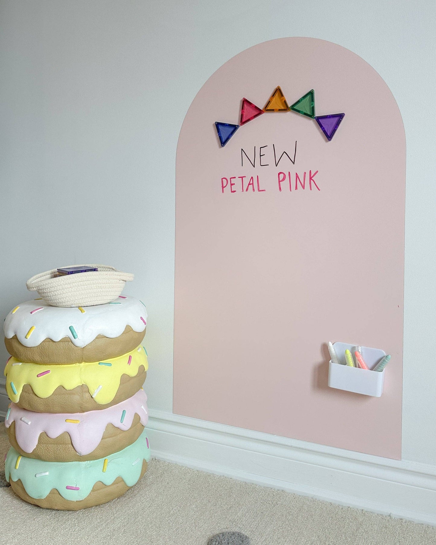 Magic Playwall - Arch Magnetic Wall Decal for Kids: Petal Pink