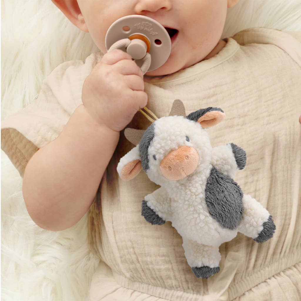 *New* Bitzy Pal Natural Rubber Pacifier & Plush: Bow