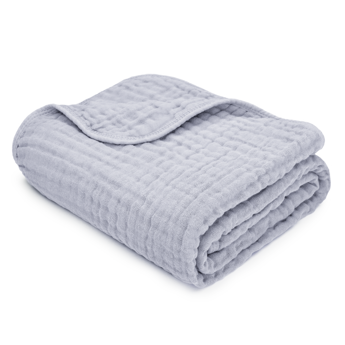 Baby Muslin Cotton Blankets by Comfy Cubs: Pacific Blue