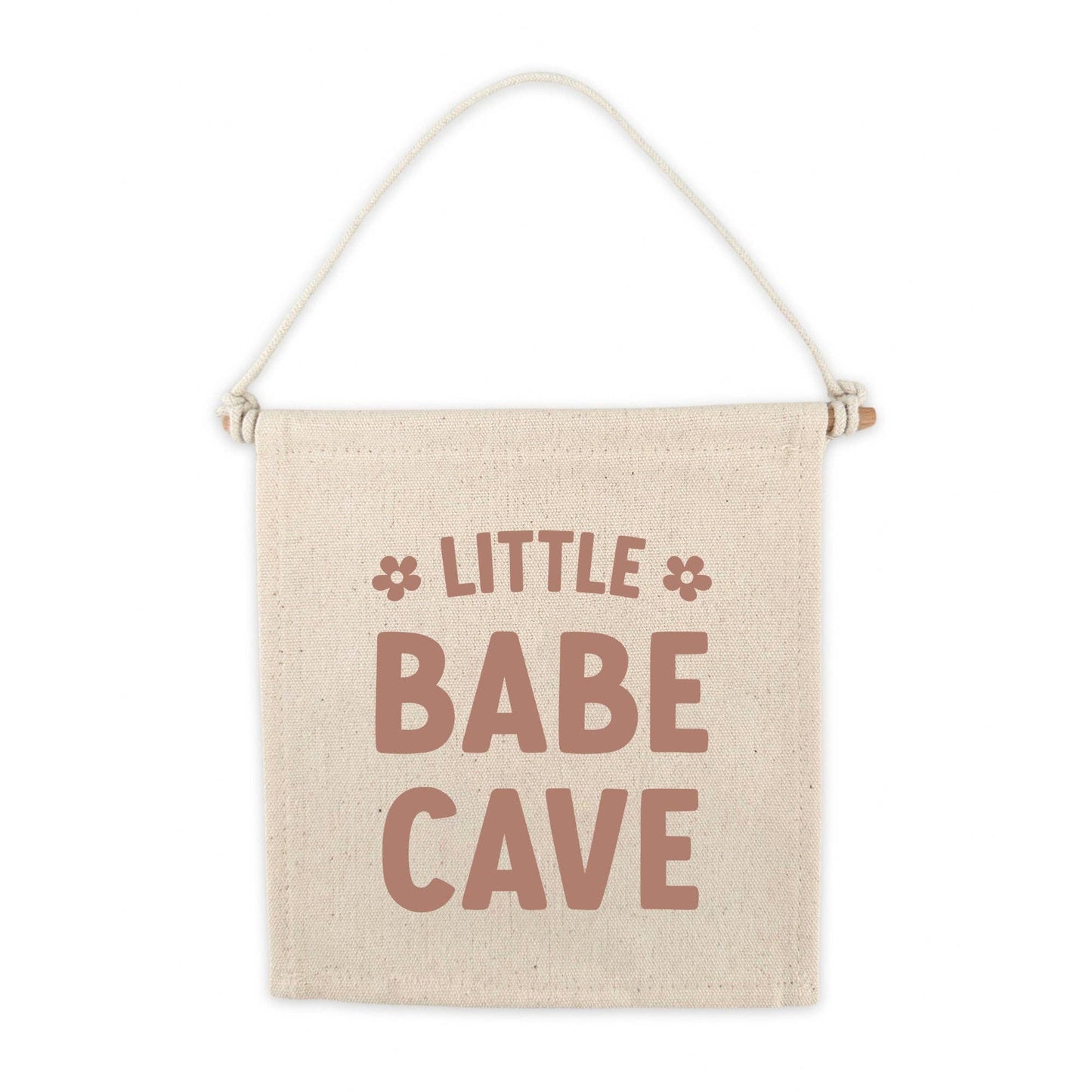 Little Babe Cave Canvas Hang Sign - Girls Canvas Decor