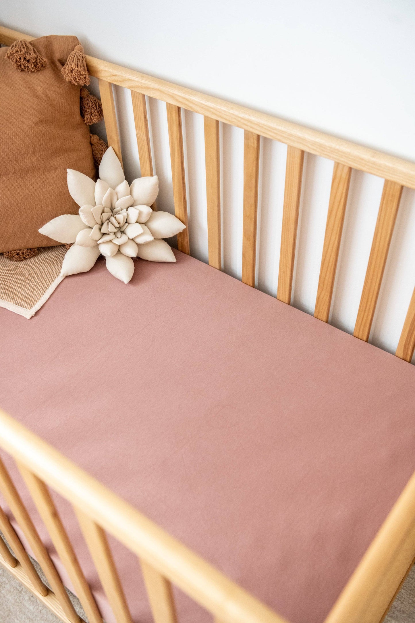 Organic Cot Sheet: Blush