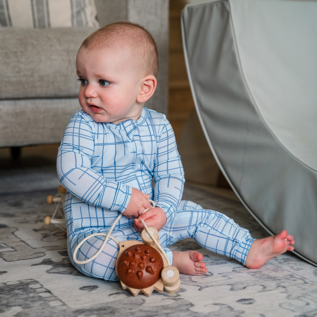 Bamboo Footless Sleepers | Blush Checks