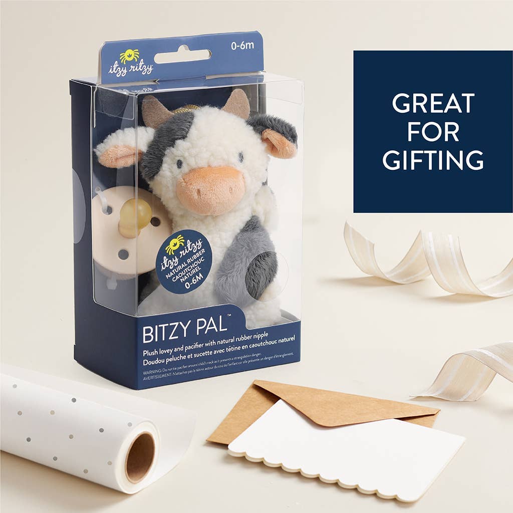*New Options* Bitzy Pal Natural Rubber Pacifier & Plush: Bunny