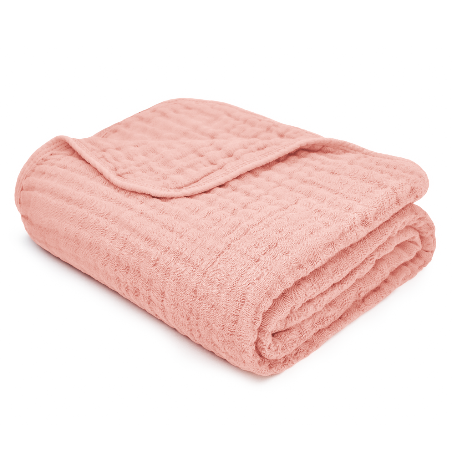 Baby Muslin Cotton Blankets by Comfy Cubs: Blush