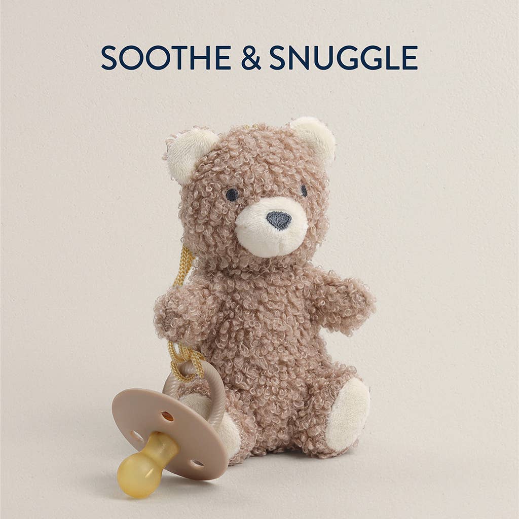 *New Options* Bitzy Pal Natural Rubber Pacifier & Plush: Bunny