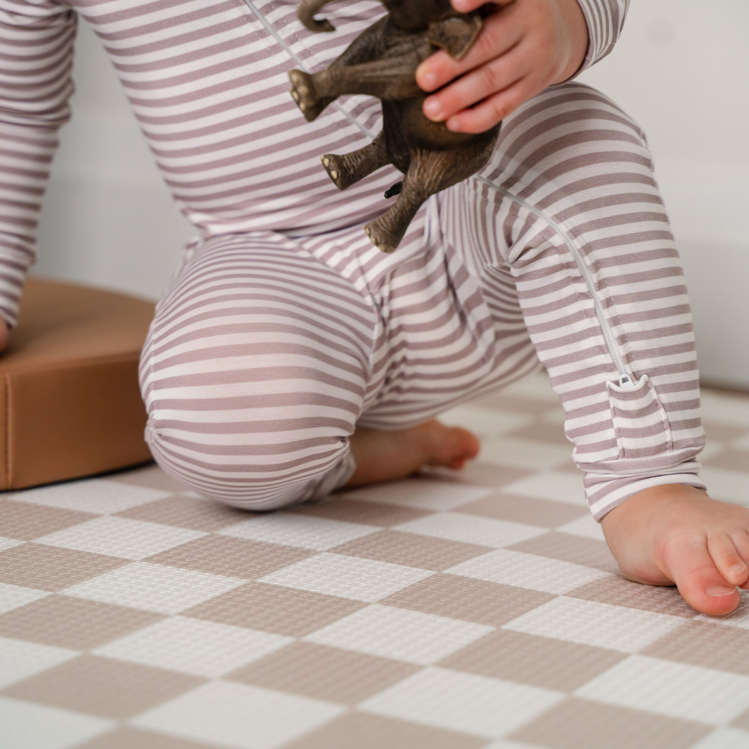 Bamboo Footless Sleepers | Blush Checks