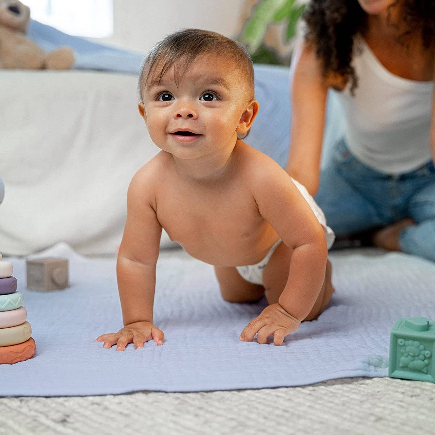 Baby Muslin Cotton Blankets by Comfy Cubs: Blush