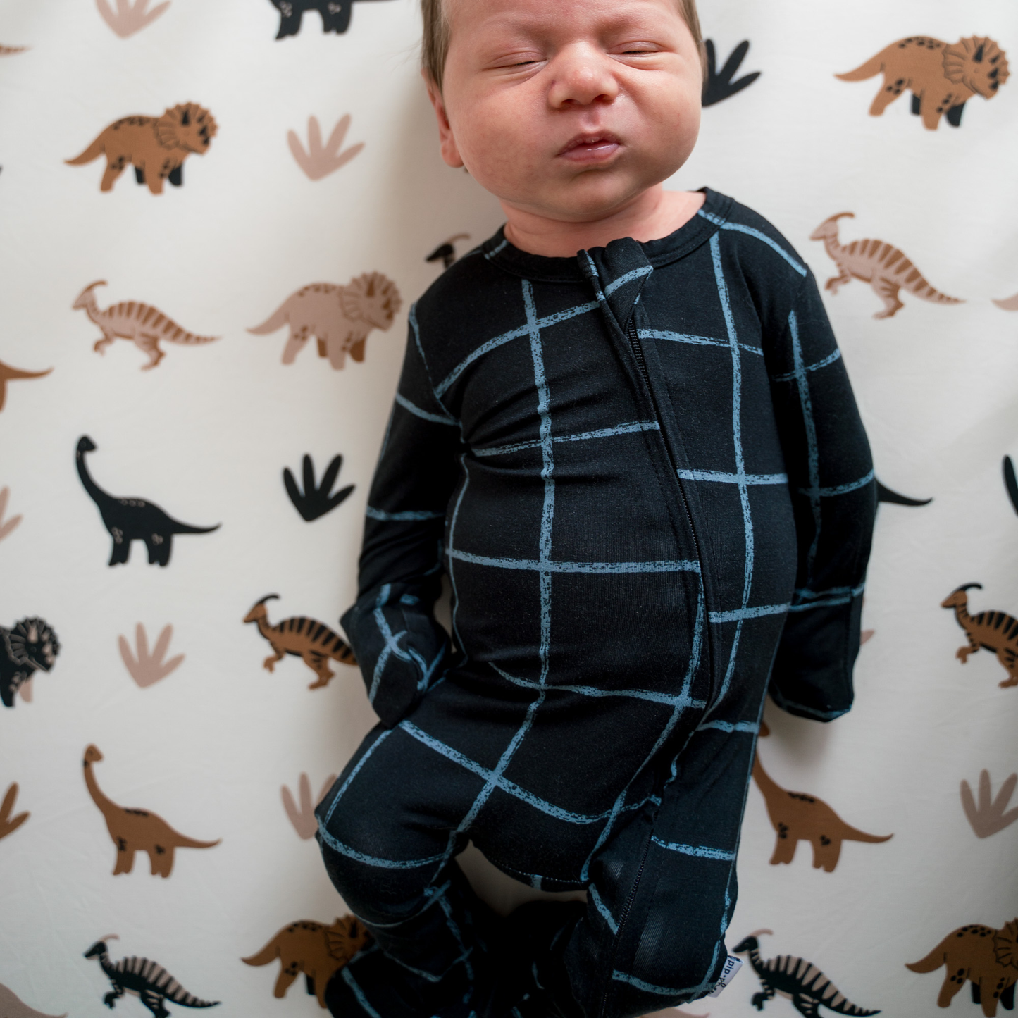 Bamboo Footed Sleepers | Blush Checks