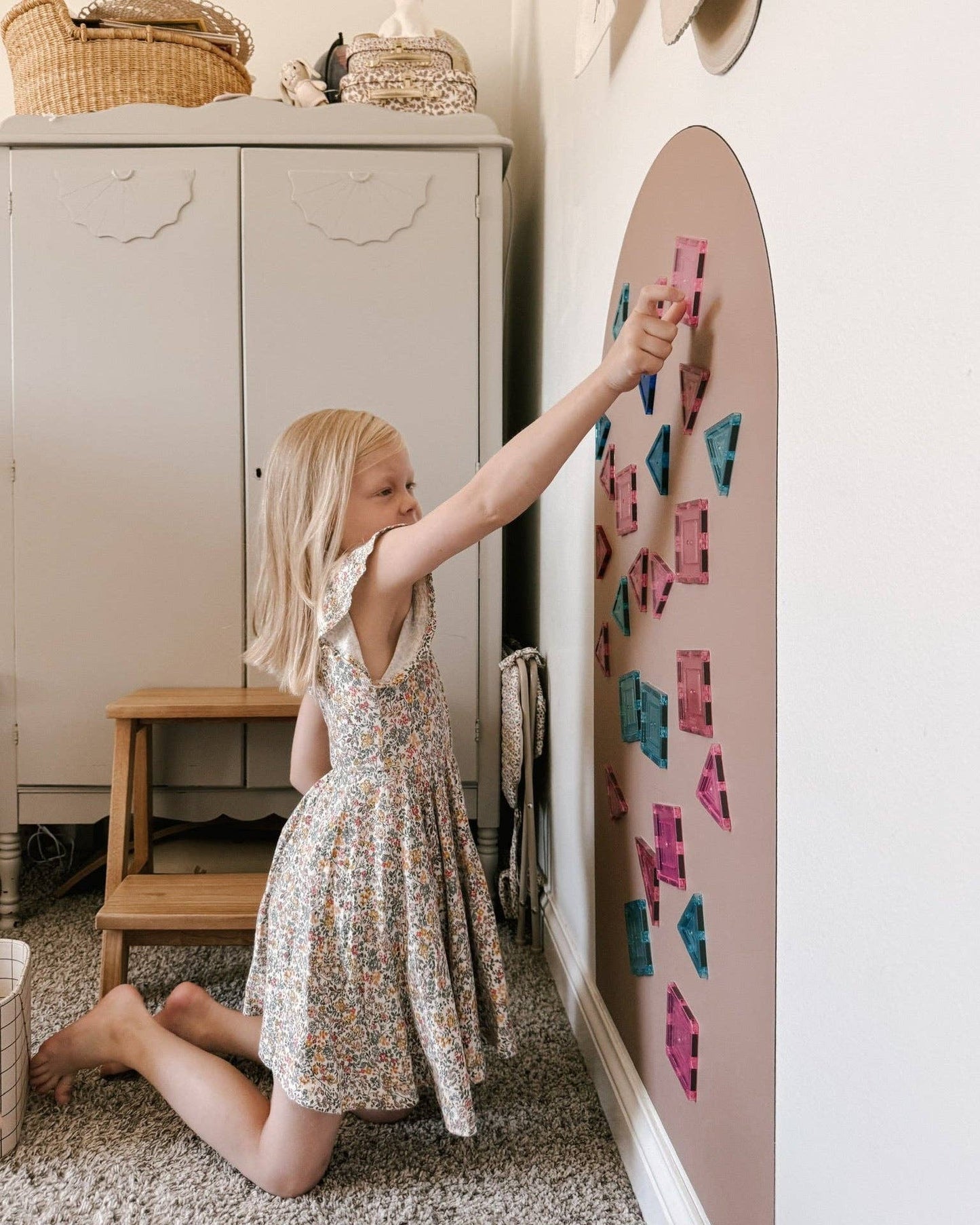 Magic Playwall - Arch Magnetic Wall Decal for Kids: Blush