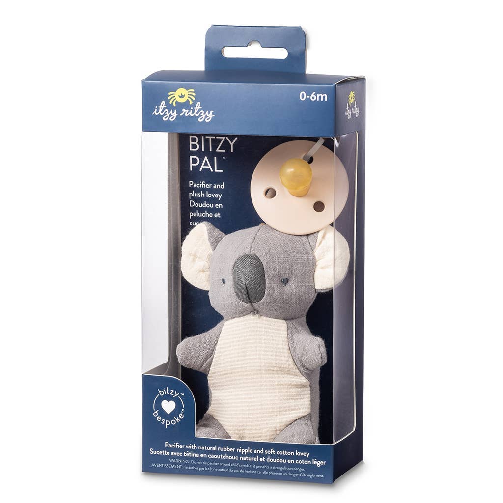 *New* Bitzy Pal Natural Rubber Pacifier & Plush: Bow