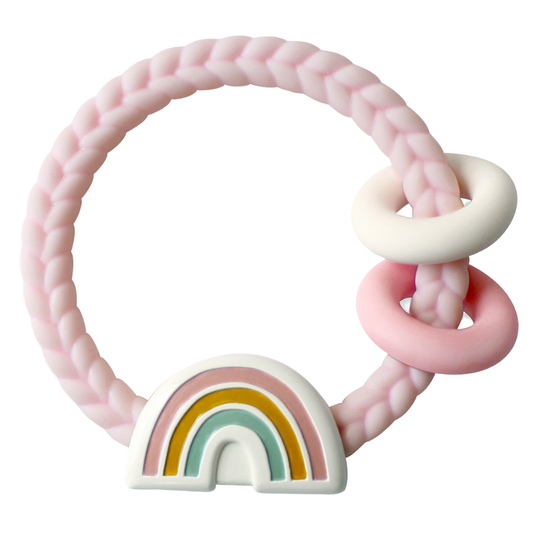*New* Ritzy Rattle™ Silicone Teether Rattles: Rainbow