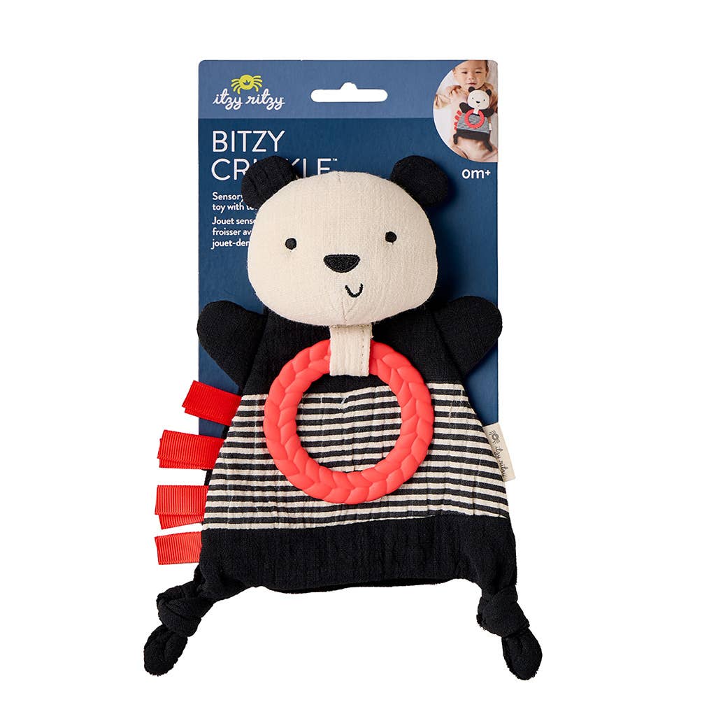 Bitzy Crinkle™ Sensory Toy With Teether: Dino
