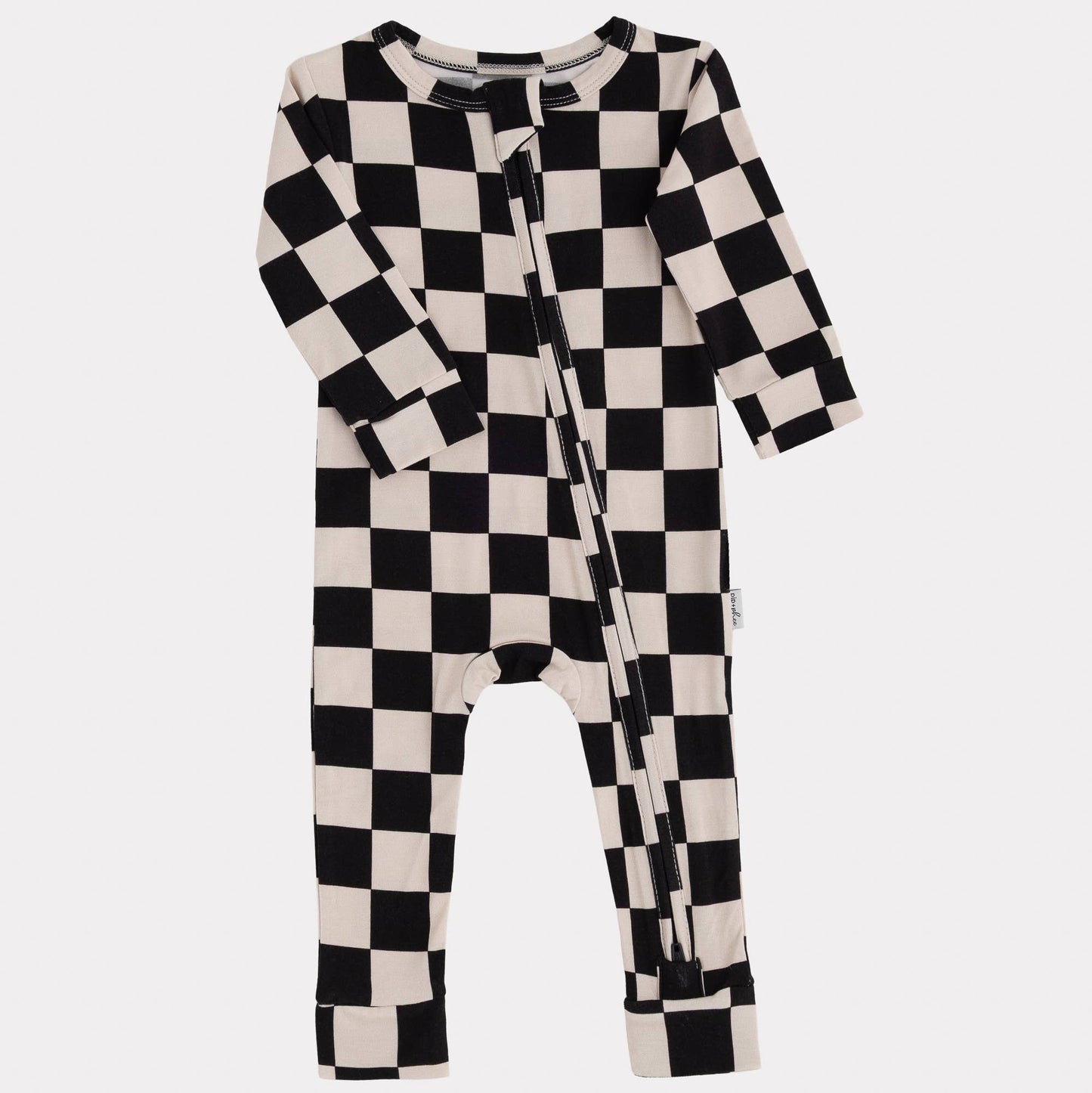 Bamboo Footless Sleeper | Black Hearts