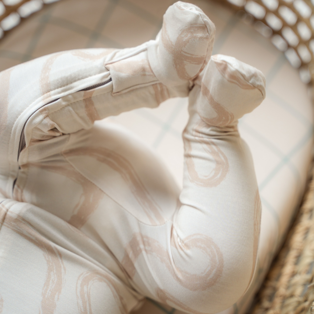 Bamboo Footed Sleepers | Blush Checks