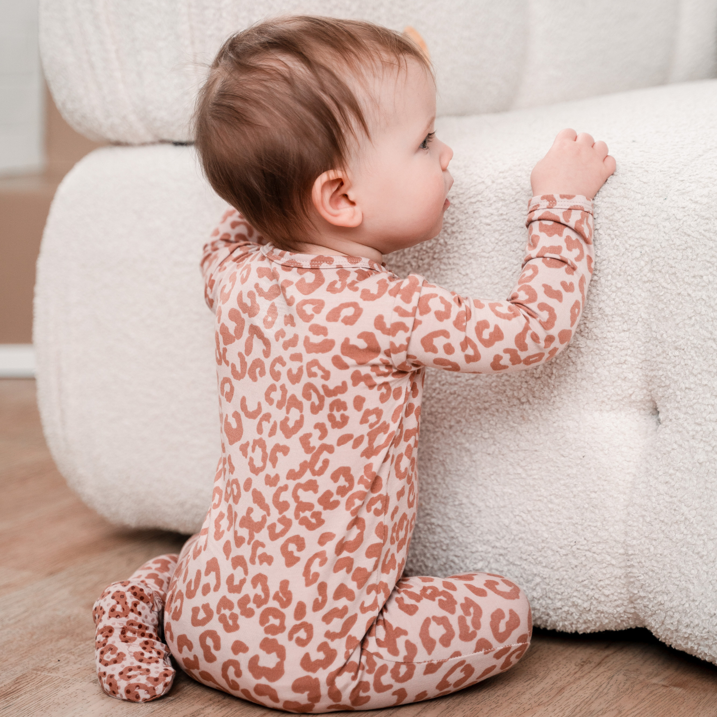 Bamboo Footed Sleepers | Prints: 3-6M / Cheetah