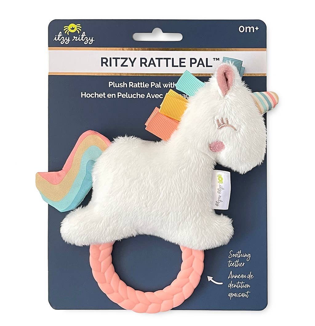 Ritzy Rattle Pal™ Plush Rattle Pal with Teether: Unicorn