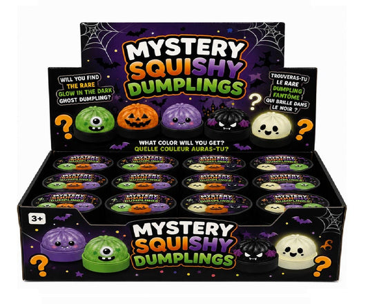 *PreOrder* 4" Halloween Glitter Jelly Dumpling - Black Steamer