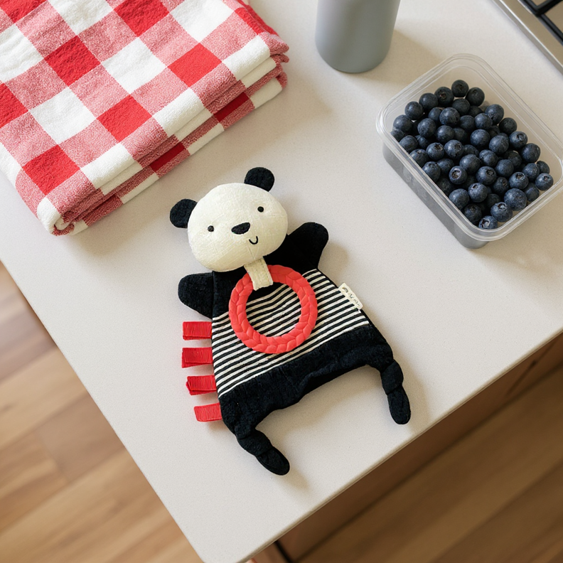 Bitzy Crinkle™ Sensory Toy With Teether: Dino
