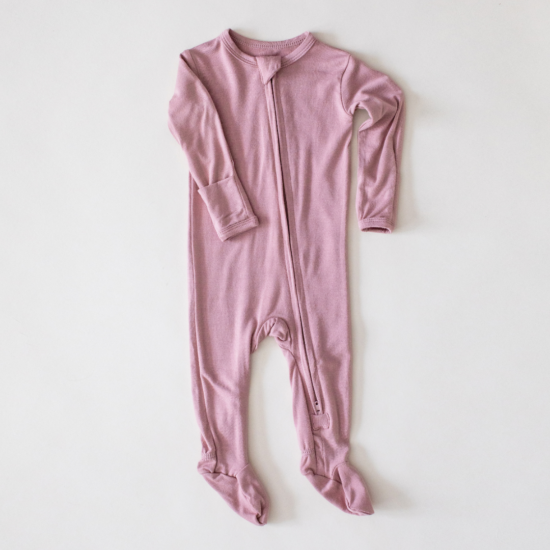 Bamboo Footed Sleeper | Petal Pink: 3-6 Months