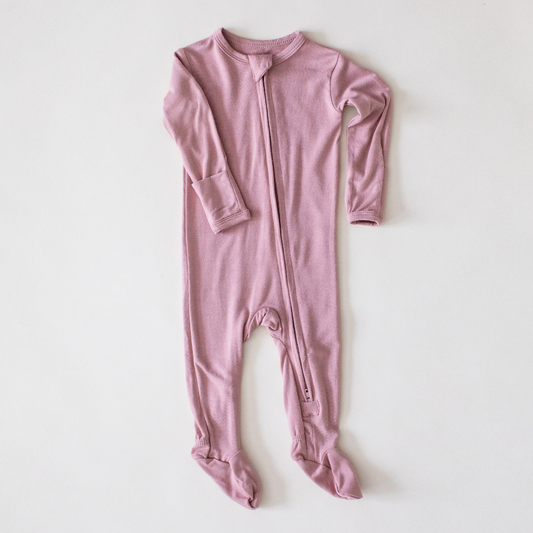 Bamboo Footed Sleeper | Petal Pink: 6-9 Months