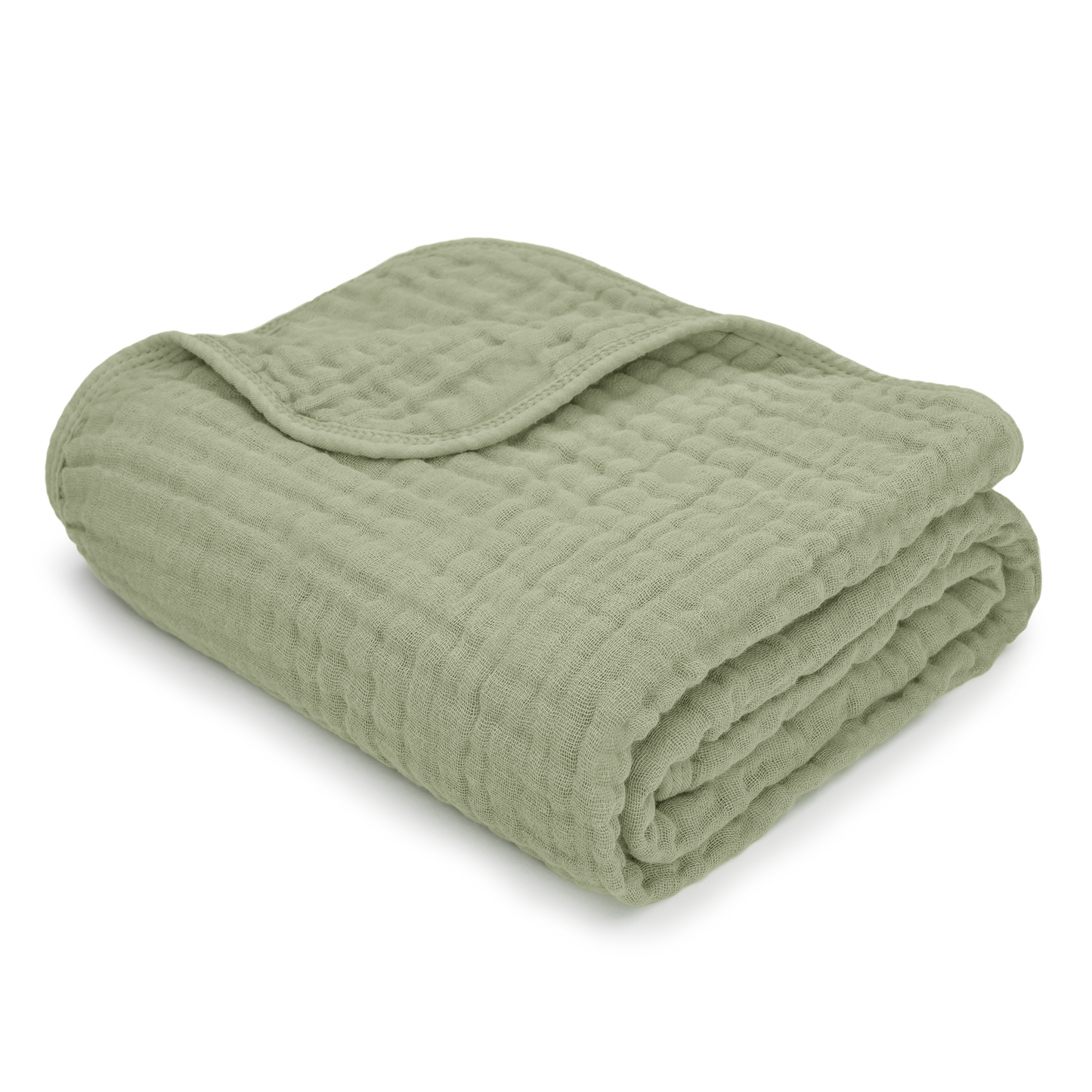 Baby Muslin Cotton Blankets by Comfy Cubs: Sage