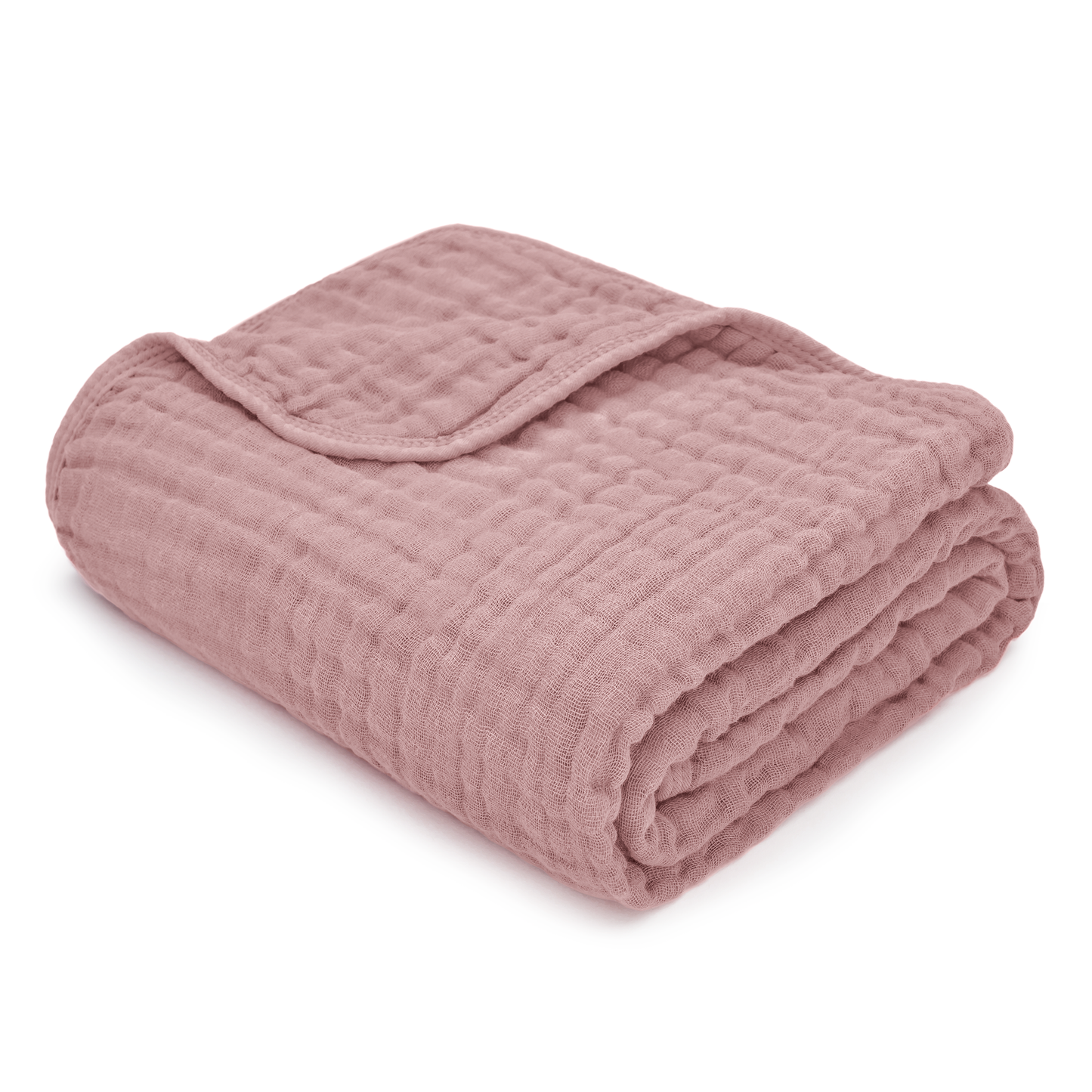 Baby Muslin Cotton Blankets by Comfy Cubs: Mauve