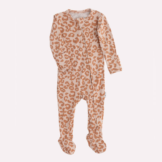 Bamboo Footed Sleepers | Prints: 3-6M / Cheetah